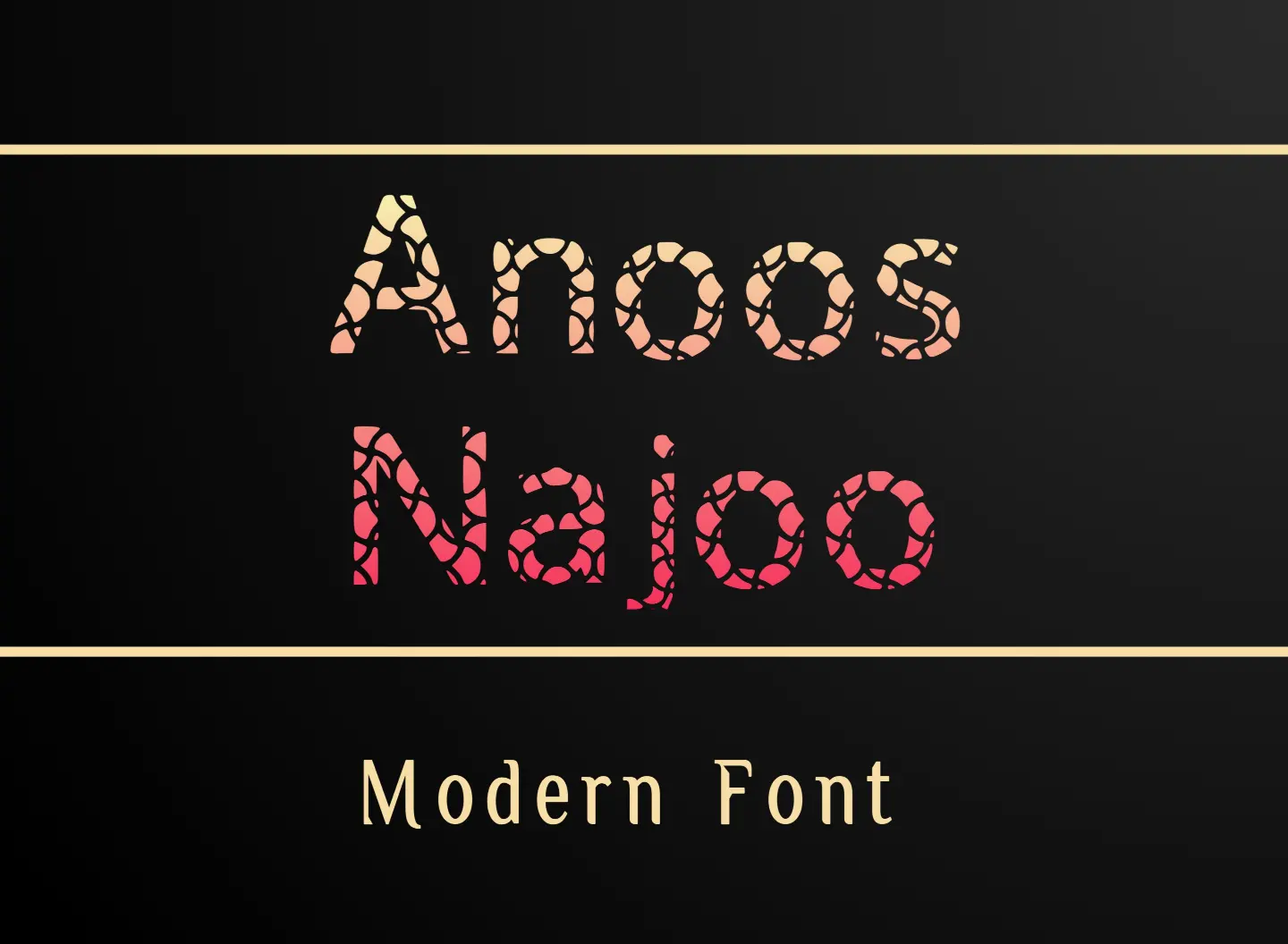 Anoos Najoo: A Playful Display Font for Handmade Labels, Invitations, and More