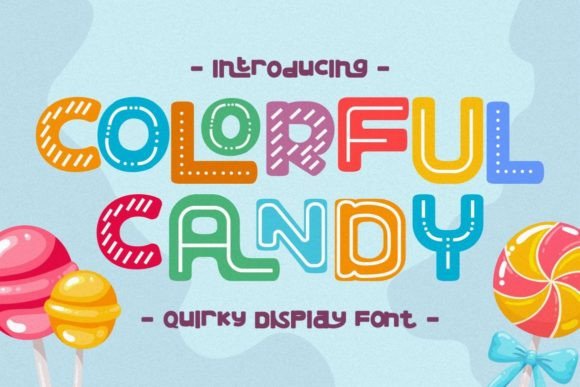 Colorful Candy: A Playful Display Font for Makers and Creative Sellers