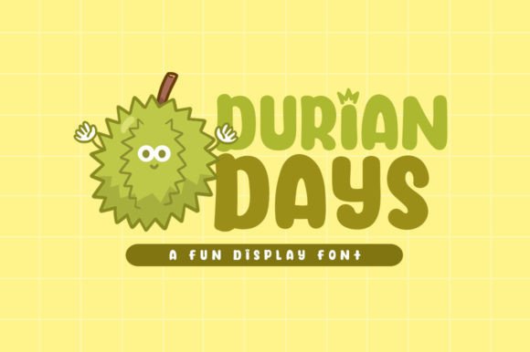Durian Days: A Playful Display Font for Handmade Labels, Invitations & More
