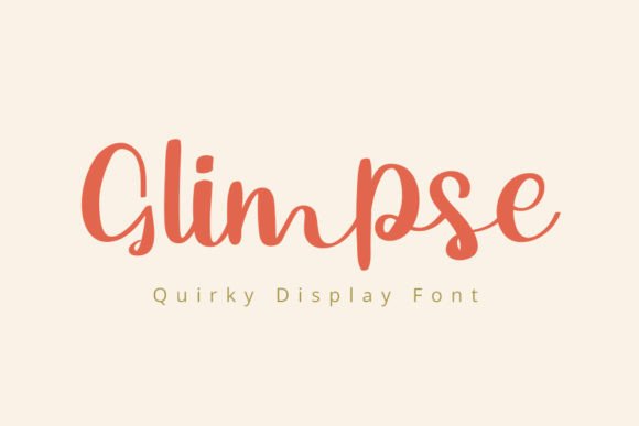 Glimpse: A Charming Display Font for Creative Editorial Design