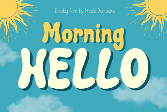 Morning Hello: A Groovy 70s Display Font for Playful Brand Designs