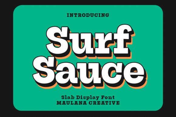 Surf Sauce: A Fresh Serif Display Font for Modern Branding Projects
